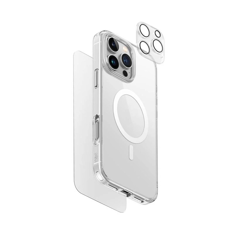 Uniq Clearvue 360 Iphone 16 Pro Cover Mobile Case With Magsafe  - Clear - أكسسوار